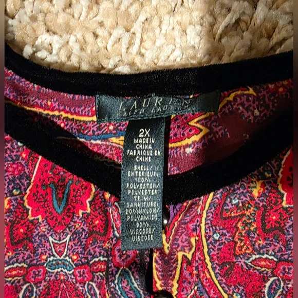 Lauren Ralph Lauren Multicolor Paisley Blouse - Picture 3 of 7